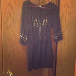 Black long sleeve tunic dress